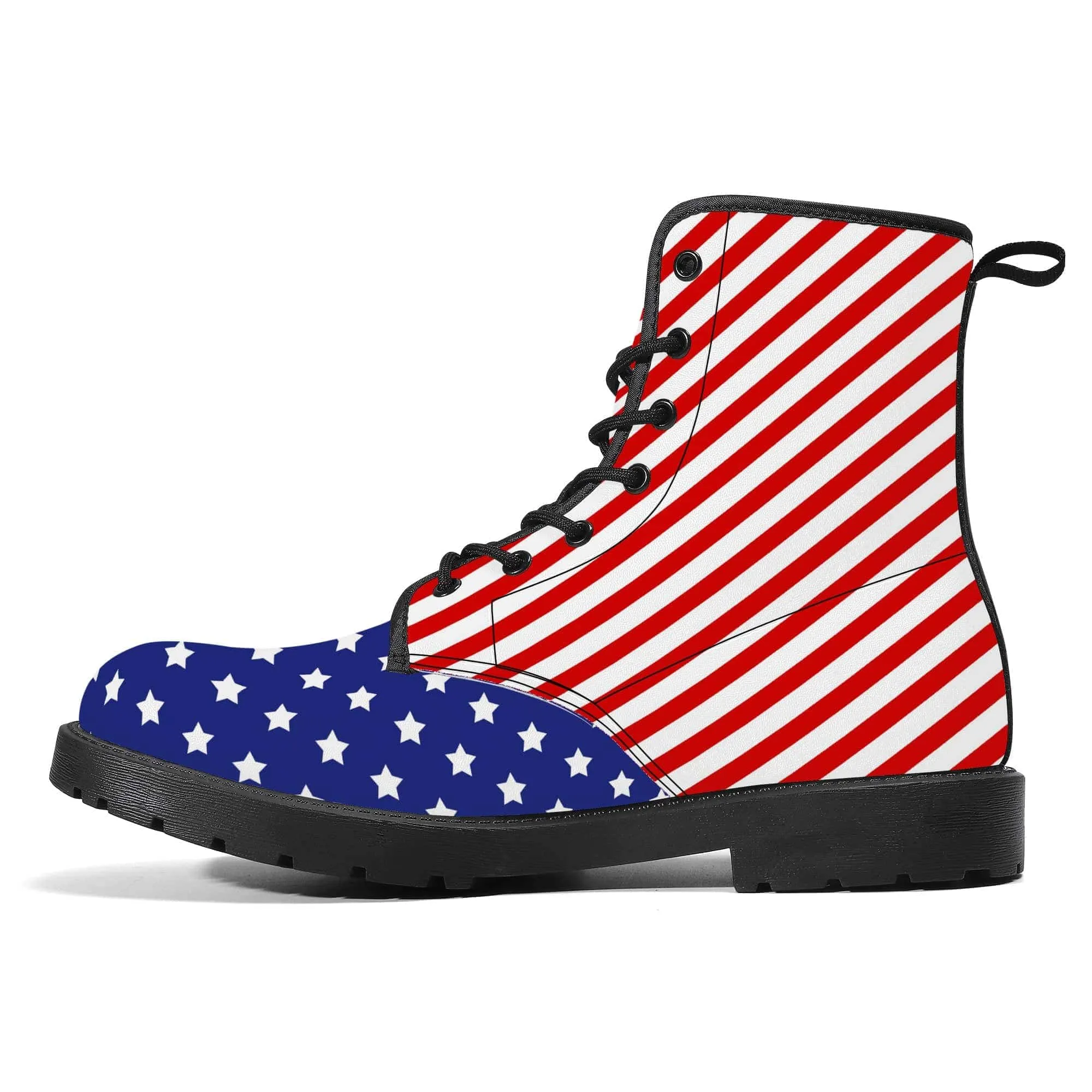 American Flag Vegan Leather Boots