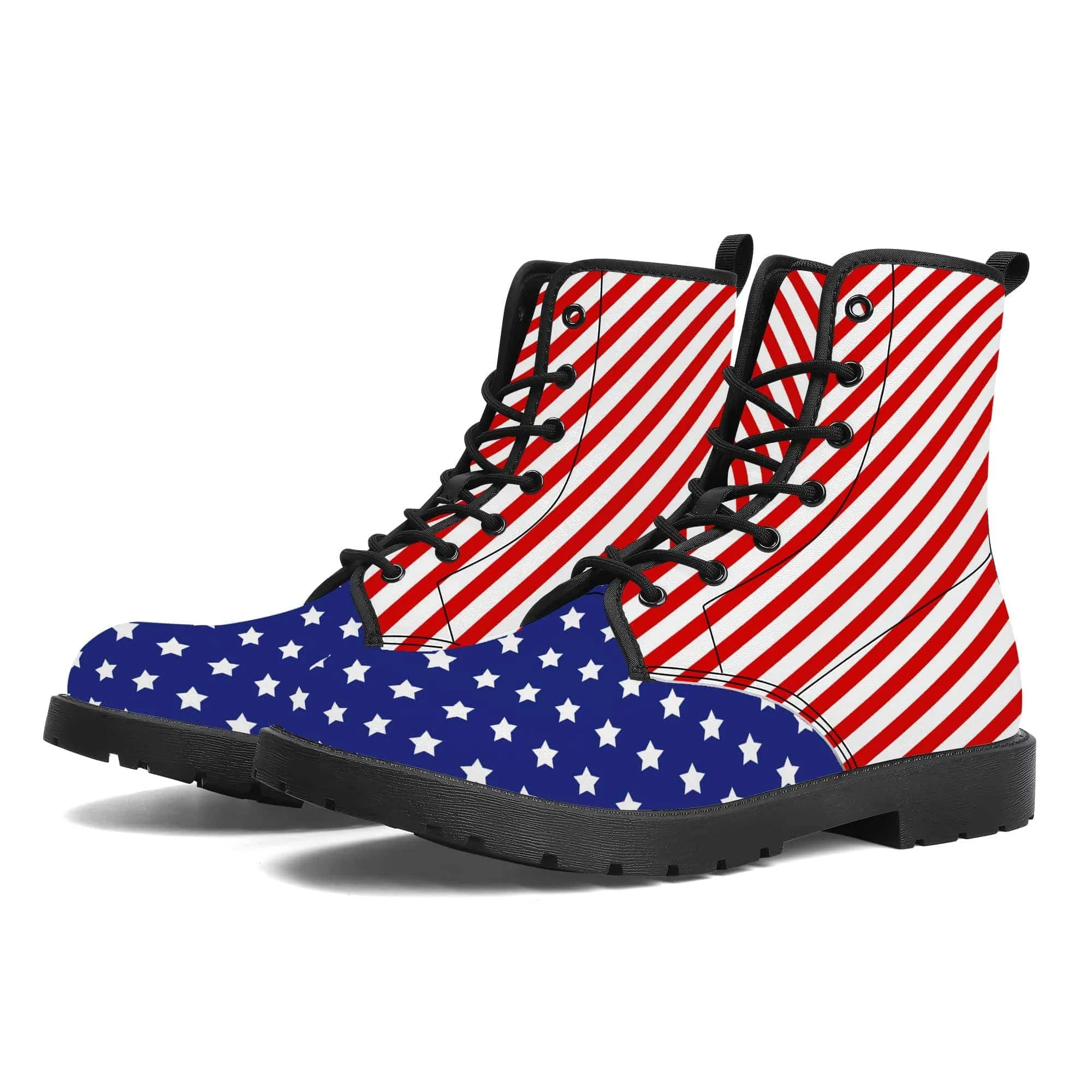 American Flag Vegan Leather Boots