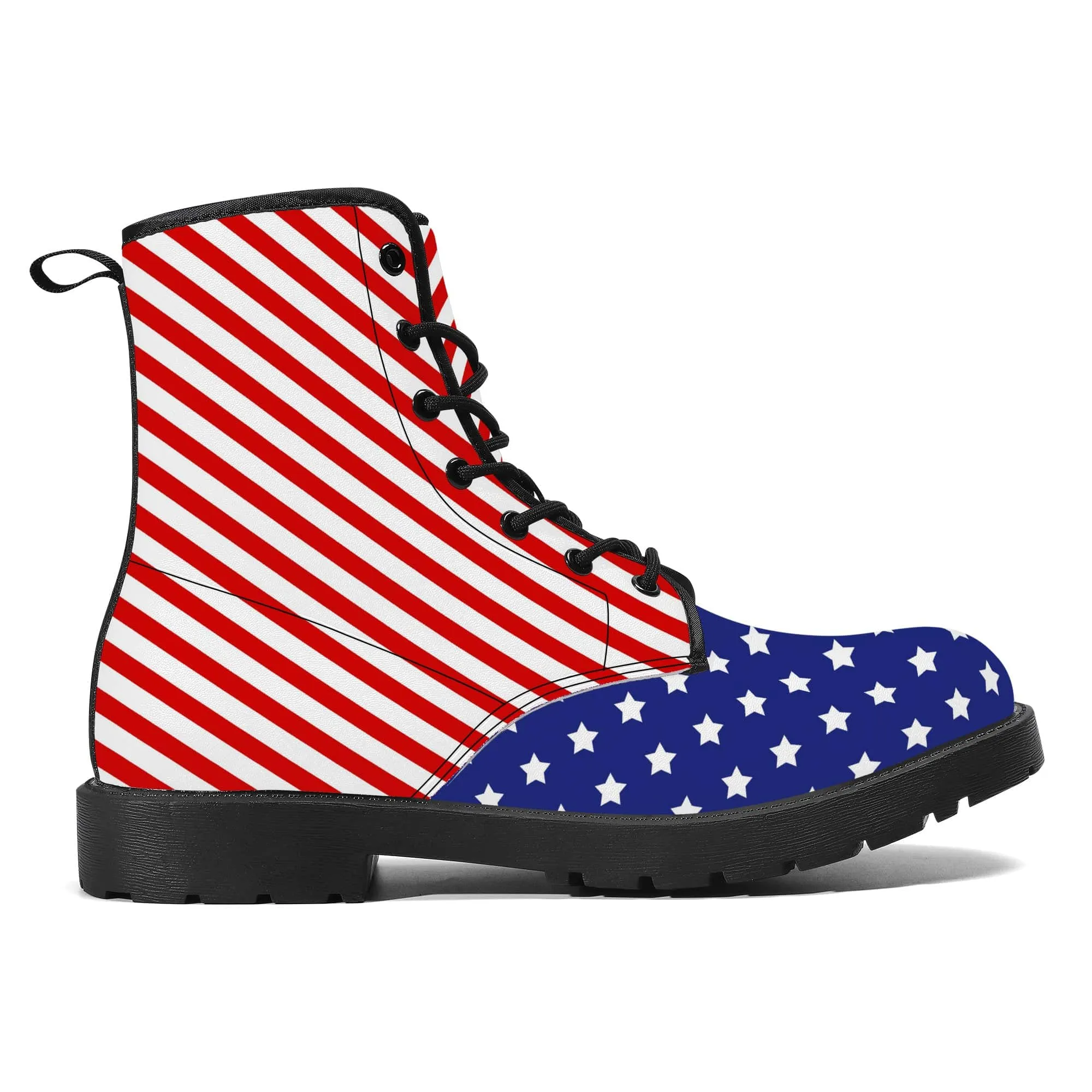 American Flag Vegan Leather Boots