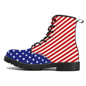 American Flag Vegan Leather Boots