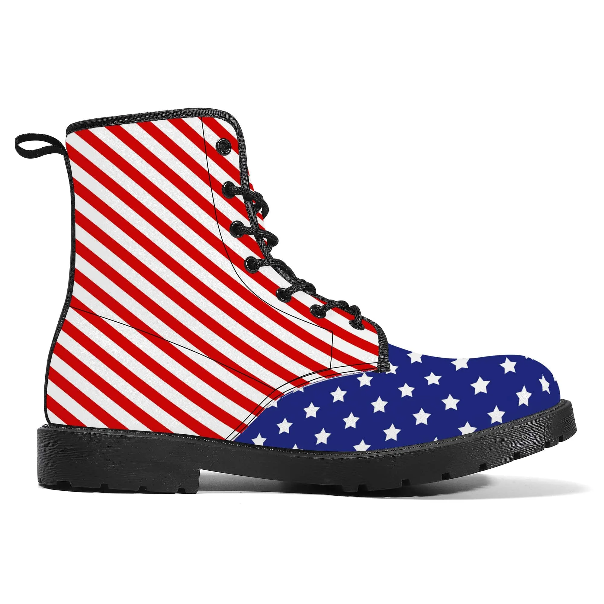 American Flag Vegan Leather Boots
