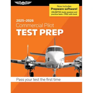 ASA Commercial Pilot Test Prep 2025-2026: Paperback Plus Software