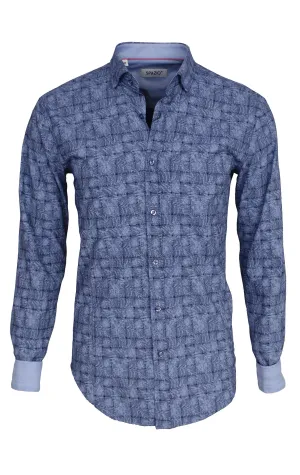 ATTICUS COBALT LONG SLEEVE SPORT SHIRT