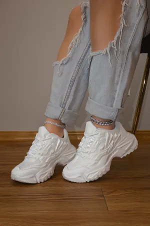 Ayanami - Wide Fit Women's Lace-Up Chunky Sneakers, Comfortable Platform Shoes, Trendy Footwear, Everyday Stylish Sneakers, Urban Style, Breathable