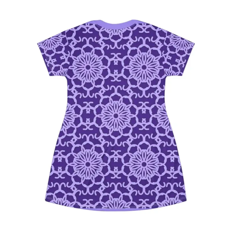 Blue Abstract Shirt Dress that Makes a Statement
