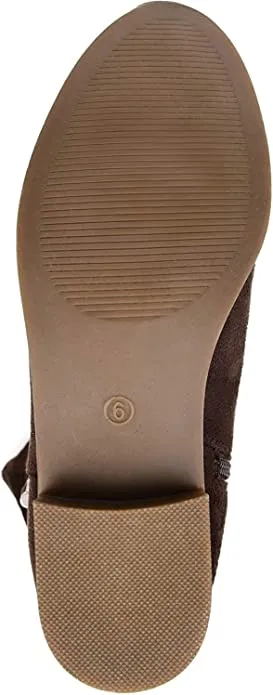 Brinley Co Comfort Womens Classic Riding Boot Brown, 11 Wide Calf US
