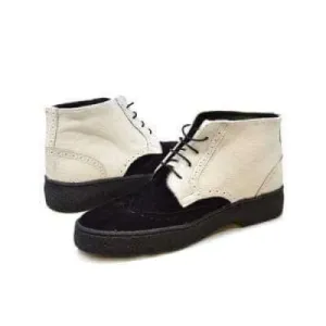 British Walkers Custom Made To Order Men's Black/White Pony and Baby Lama Skin