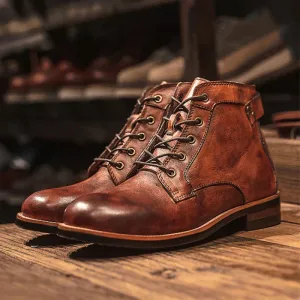 CALDON | MEN’S HIGH TOP LEATHER BOOTS