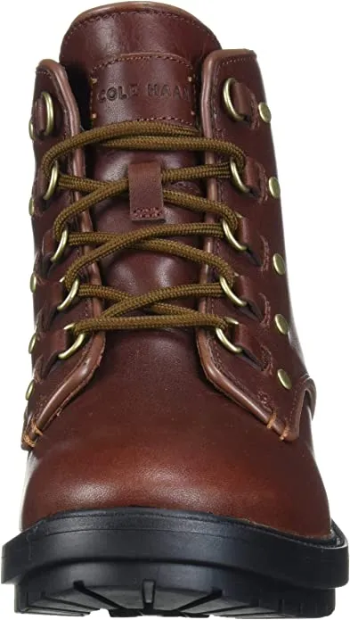 Cole Haan Women's Briana Grand LACE-UP Hiker Boot Hiking, CH WOODBURY WP LEATHER/BLACK, 5 B US