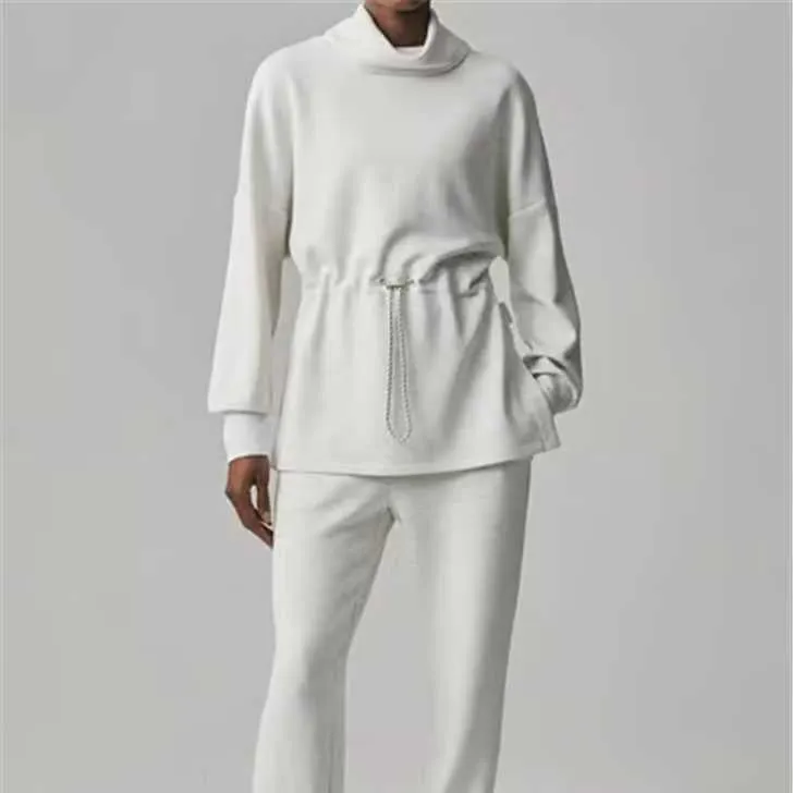 Cozy and Chic Autumn-Inspired Two-Piece Set with Drawstring Detail for Relaxed Comfort and Effortless Style