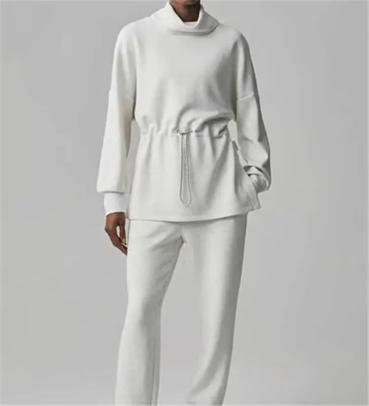 Cozy and Chic Autumn-Inspired Two-Piece Set with Drawstring Detail for Relaxed Comfort and Effortless Style