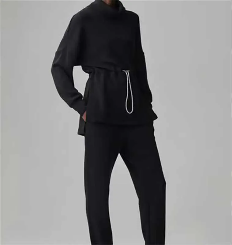 Cozy and Chic Autumn-Inspired Two-Piece Set with Drawstring Detail for Relaxed Comfort and Effortless Style