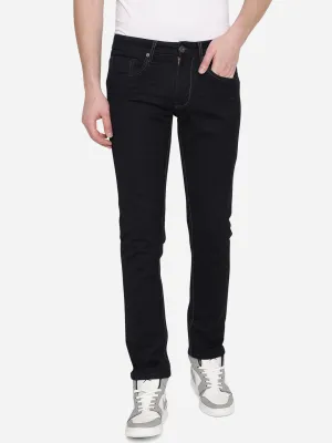 Dark Blue Solid Slim Fit Jeans | JadeBlue