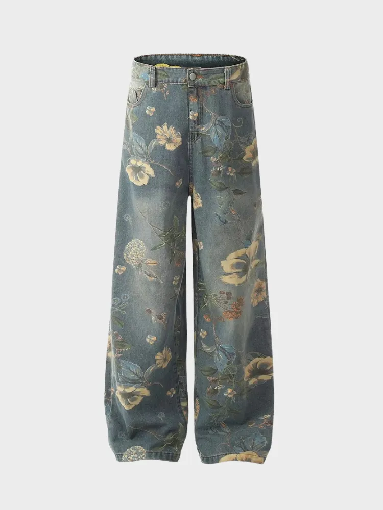 DCRB Washed Floral Street Denim