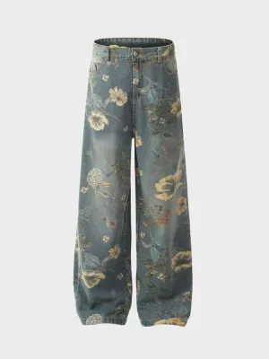 DCRB Washed Floral Street Denim