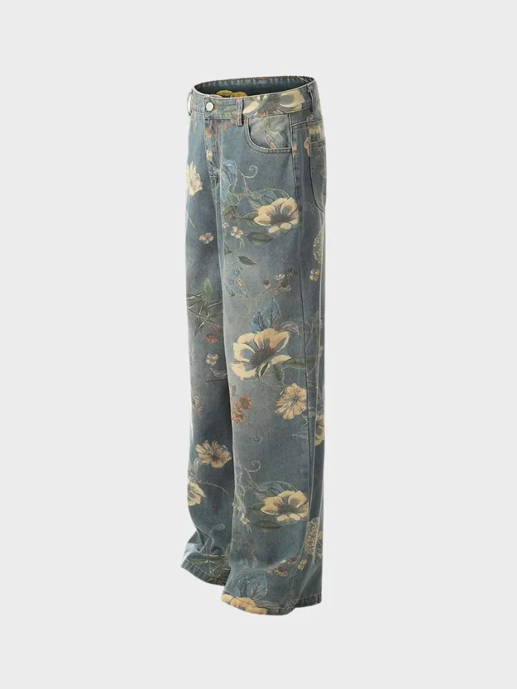 DCRB Washed Floral Street Denim