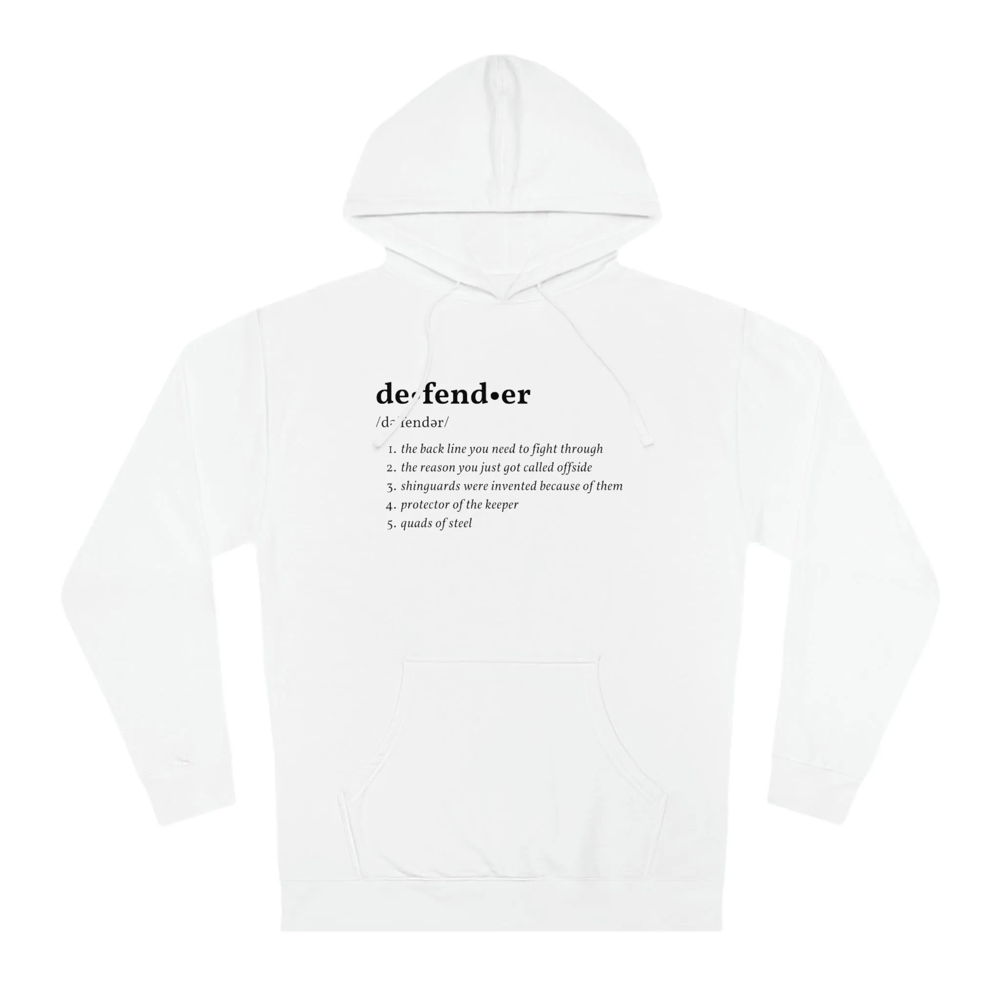 Defender Definition Adult Hooded Sweatshirt
