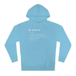 Defender Definition Adult Hooded Sweatshirt