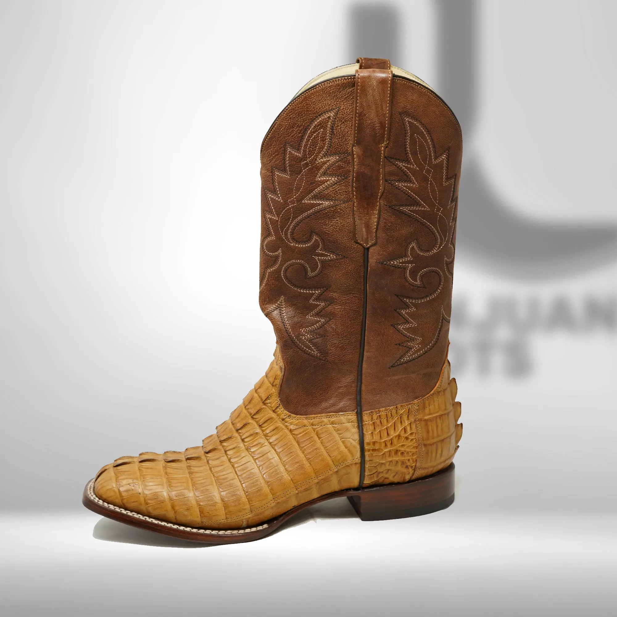 DJ2036 | Don Juan Boots Men's Caiman Tail Saddle Tan H Toe P
