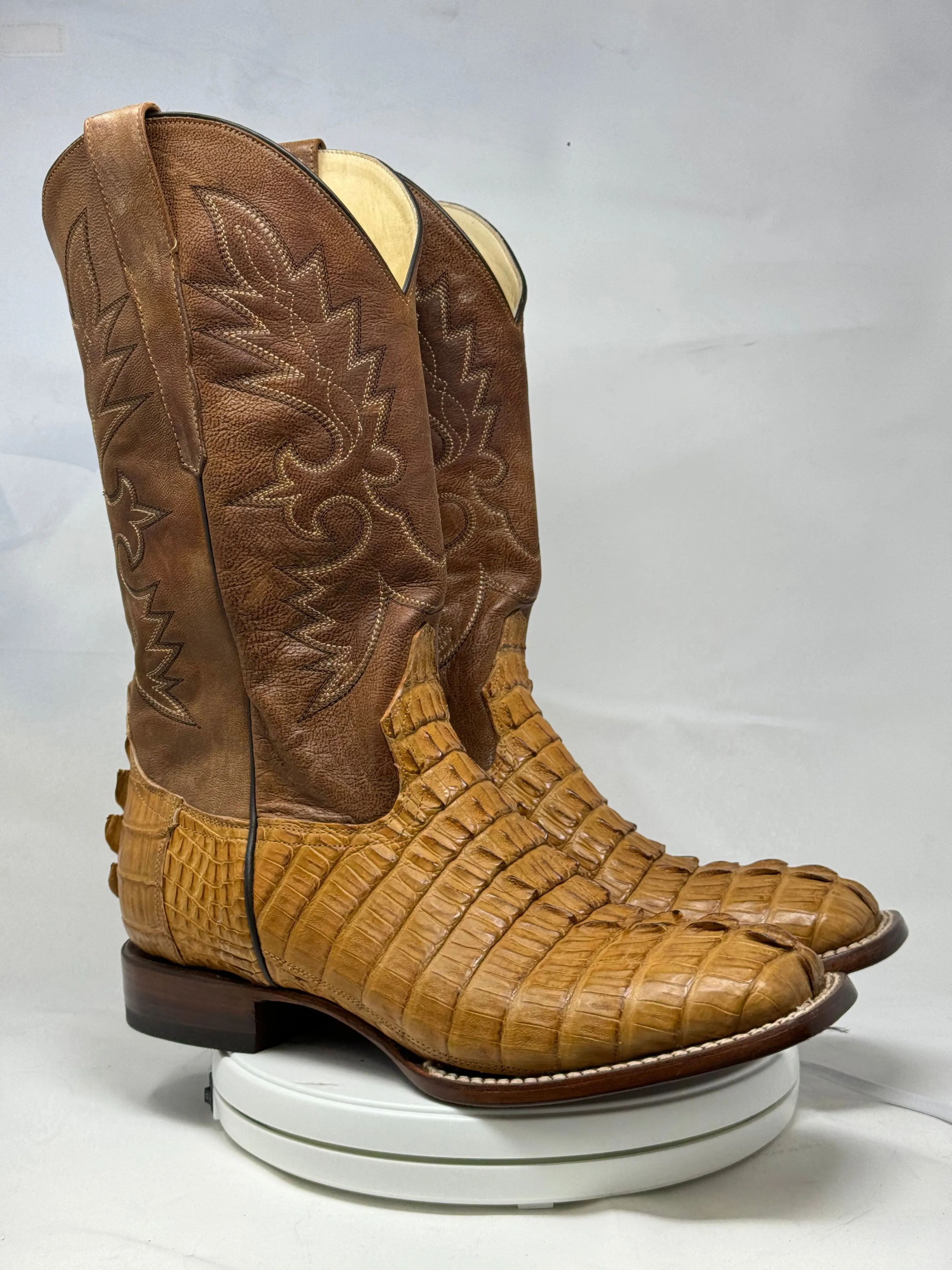 DJ2036 | Don Juan Boots Men's Caiman Tail Saddle Tan H Toe P