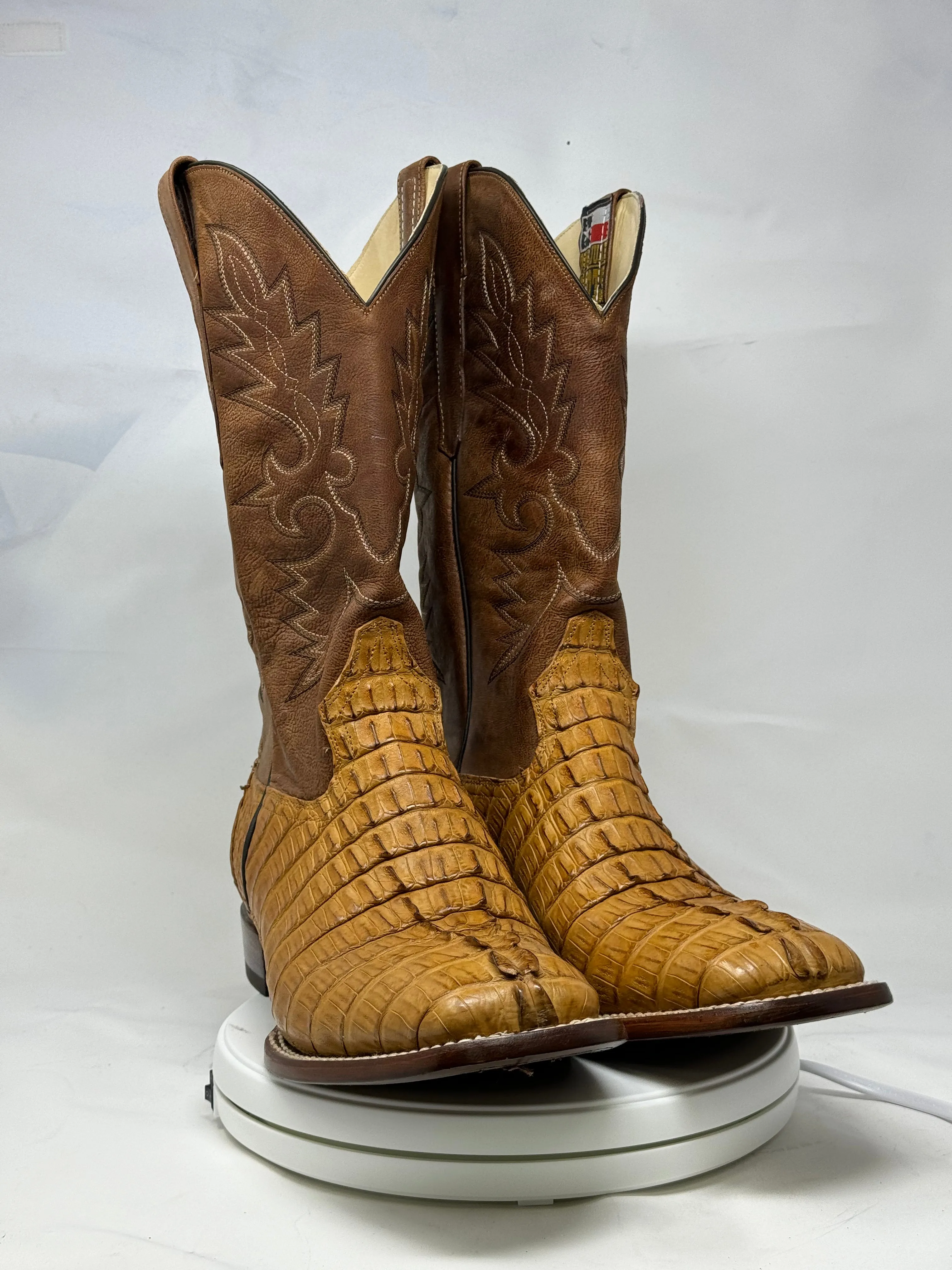 DJ2036 | Don Juan Boots Men's Caiman Tail Saddle Tan H Toe P