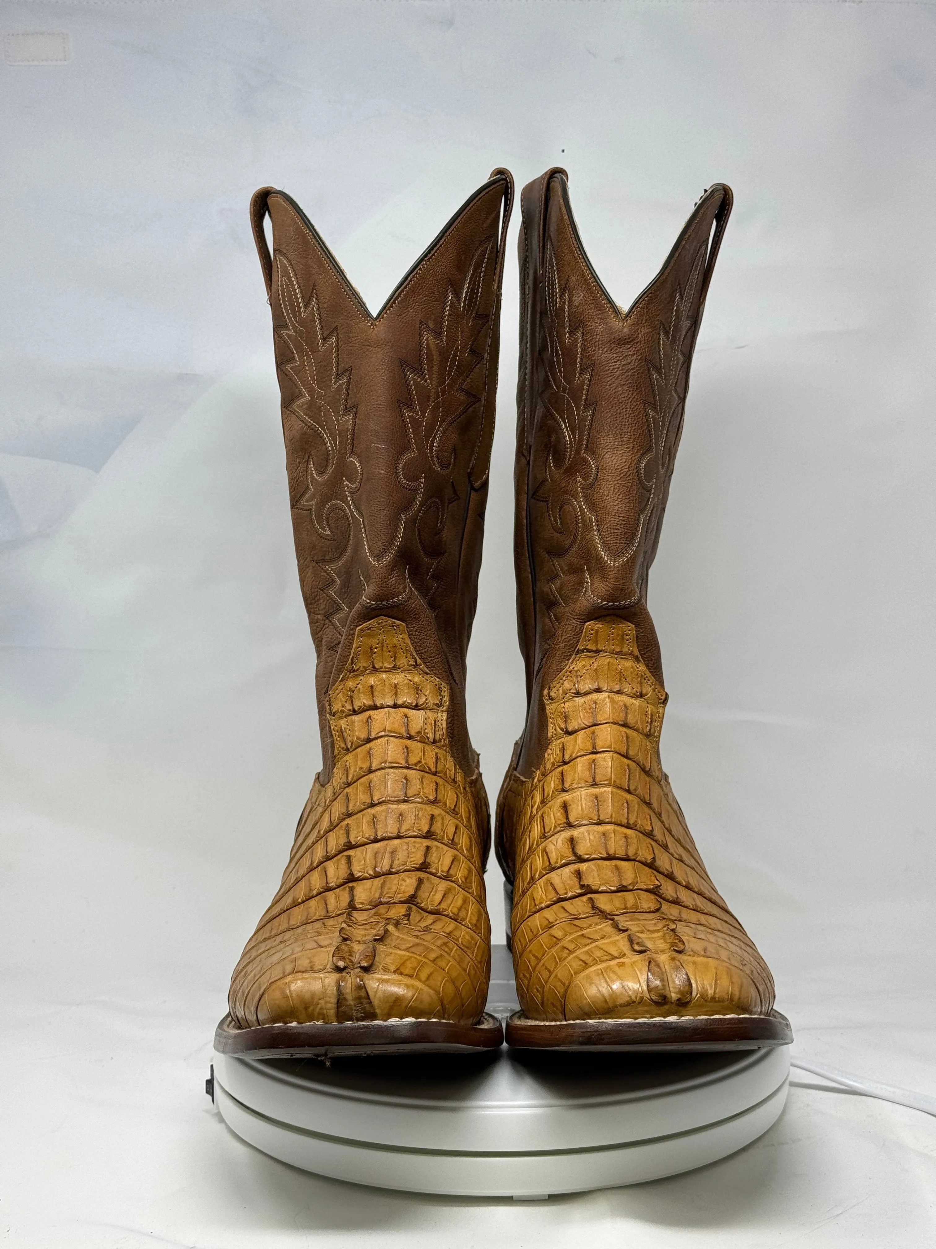 DJ2036 | Don Juan Boots Men's Caiman Tail Saddle Tan H Toe P