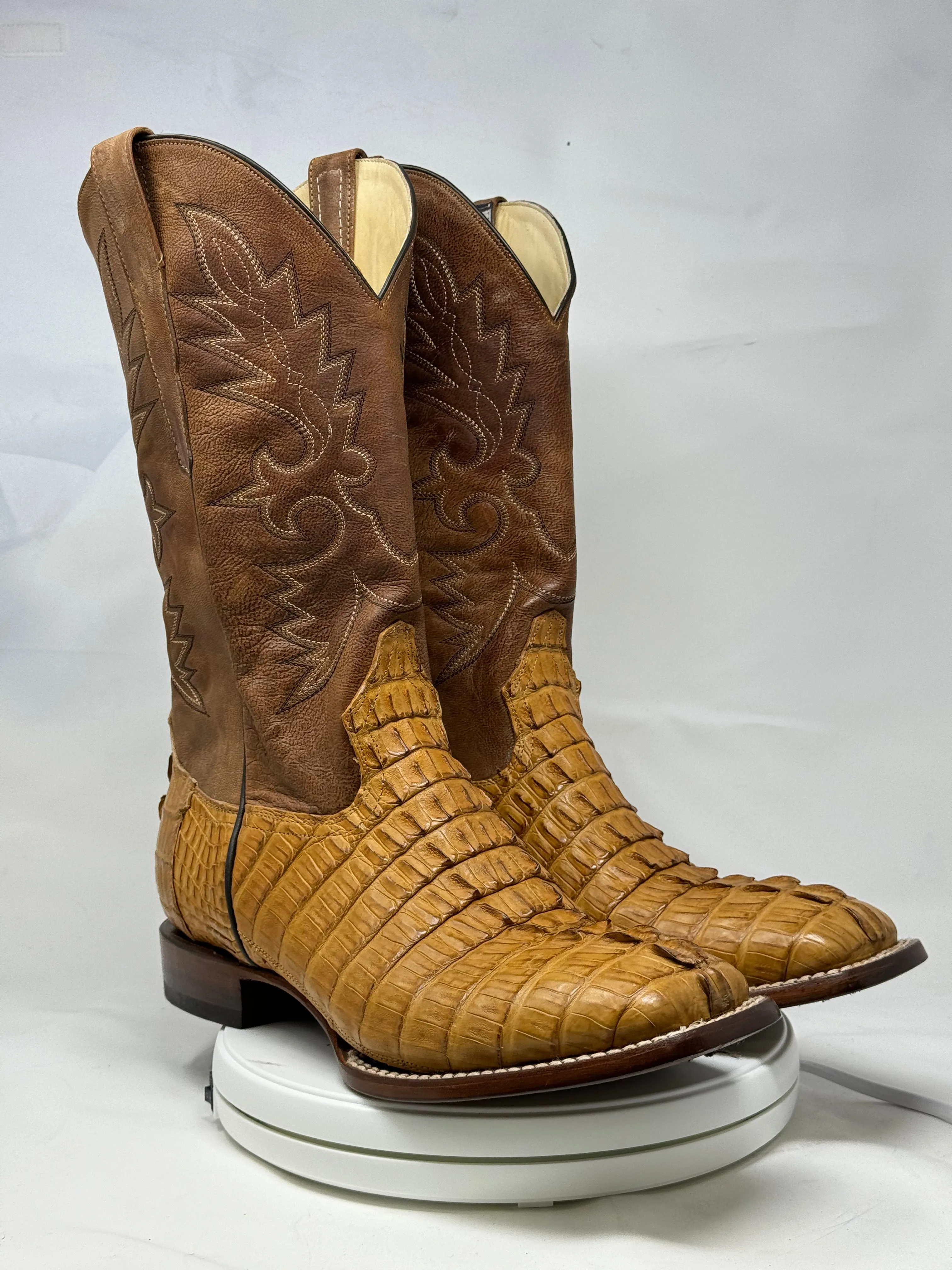 DJ2036 | Don Juan Boots Men's Caiman Tail Saddle Tan H Toe P
