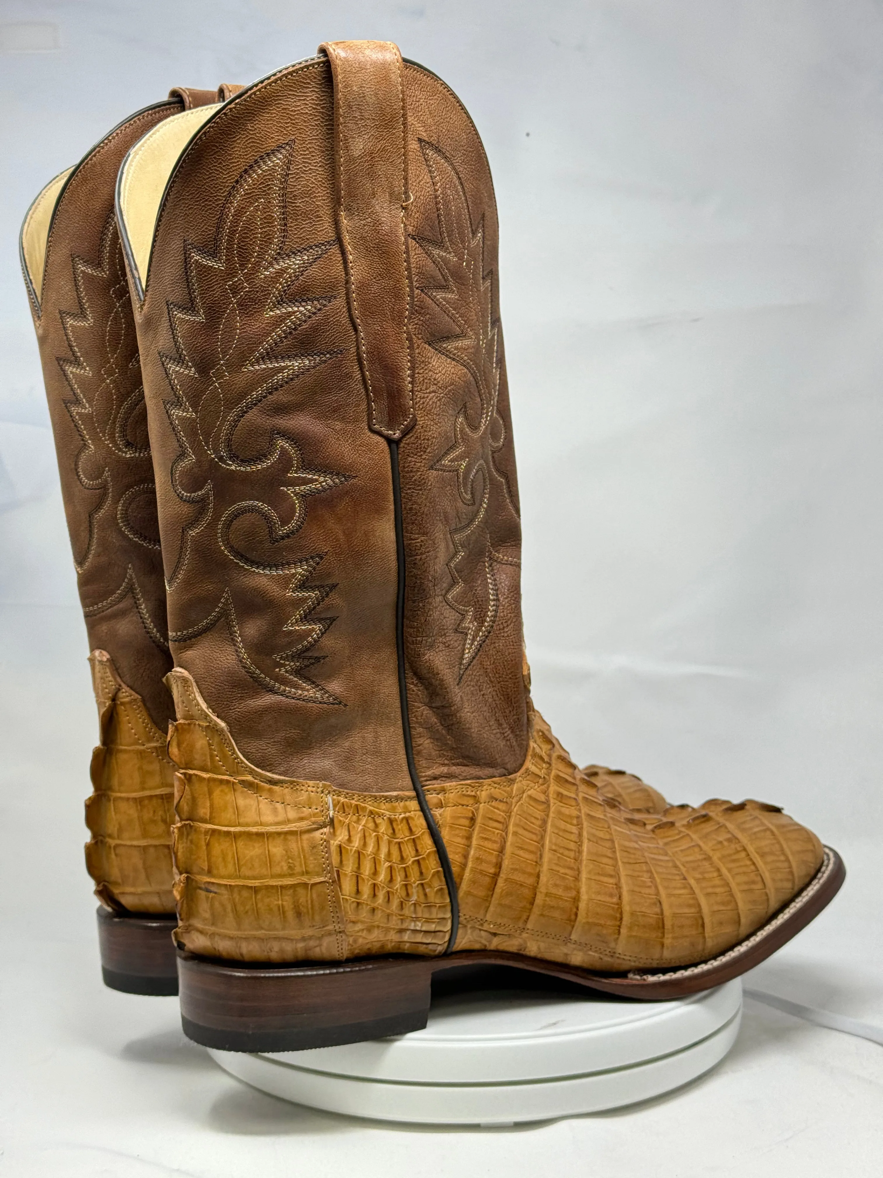 DJ2036 | Don Juan Boots Men's Caiman Tail Saddle Tan H Toe P