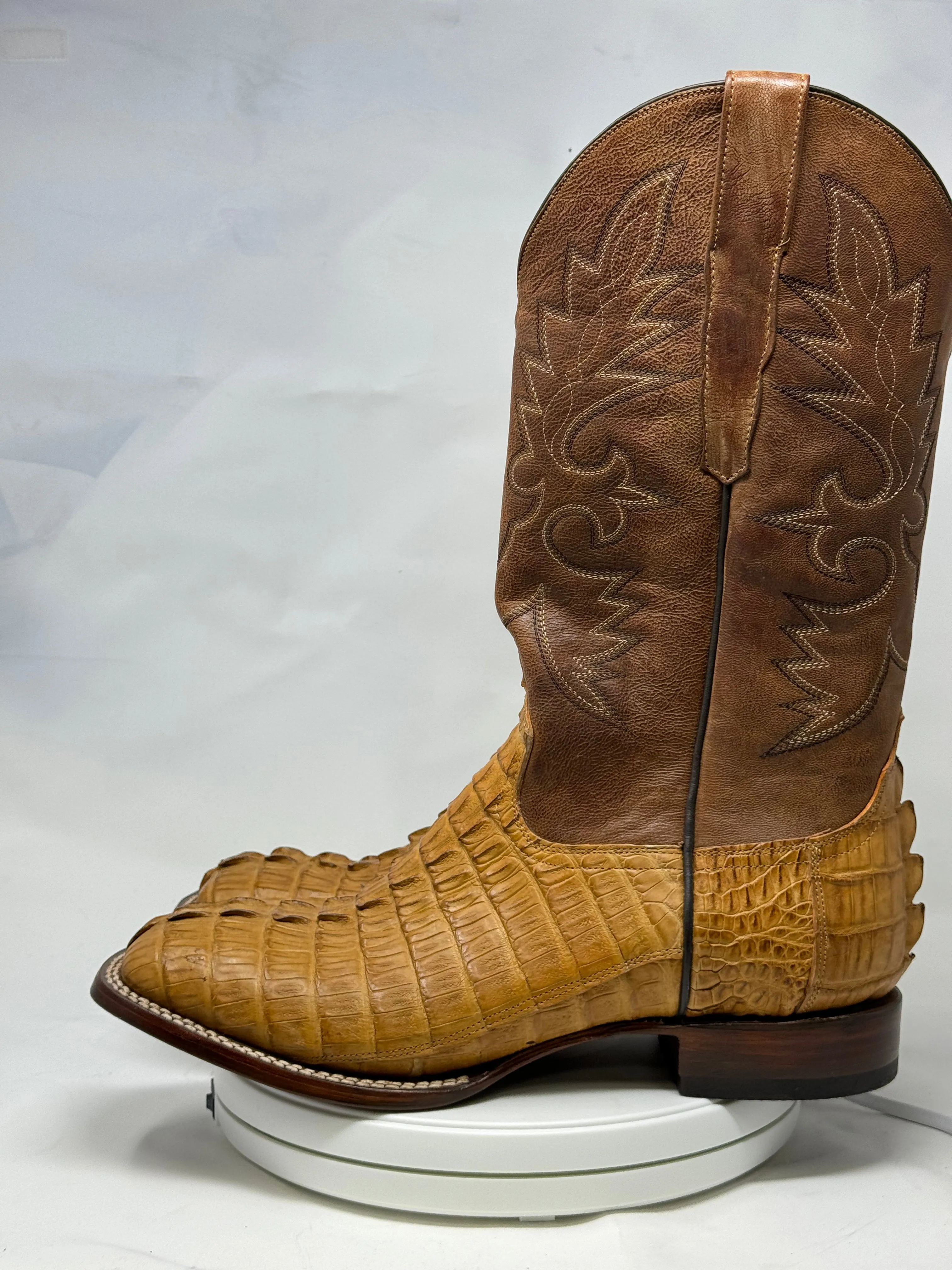 DJ2036 | Don Juan Boots Men's Caiman Tail Saddle Tan H Toe P