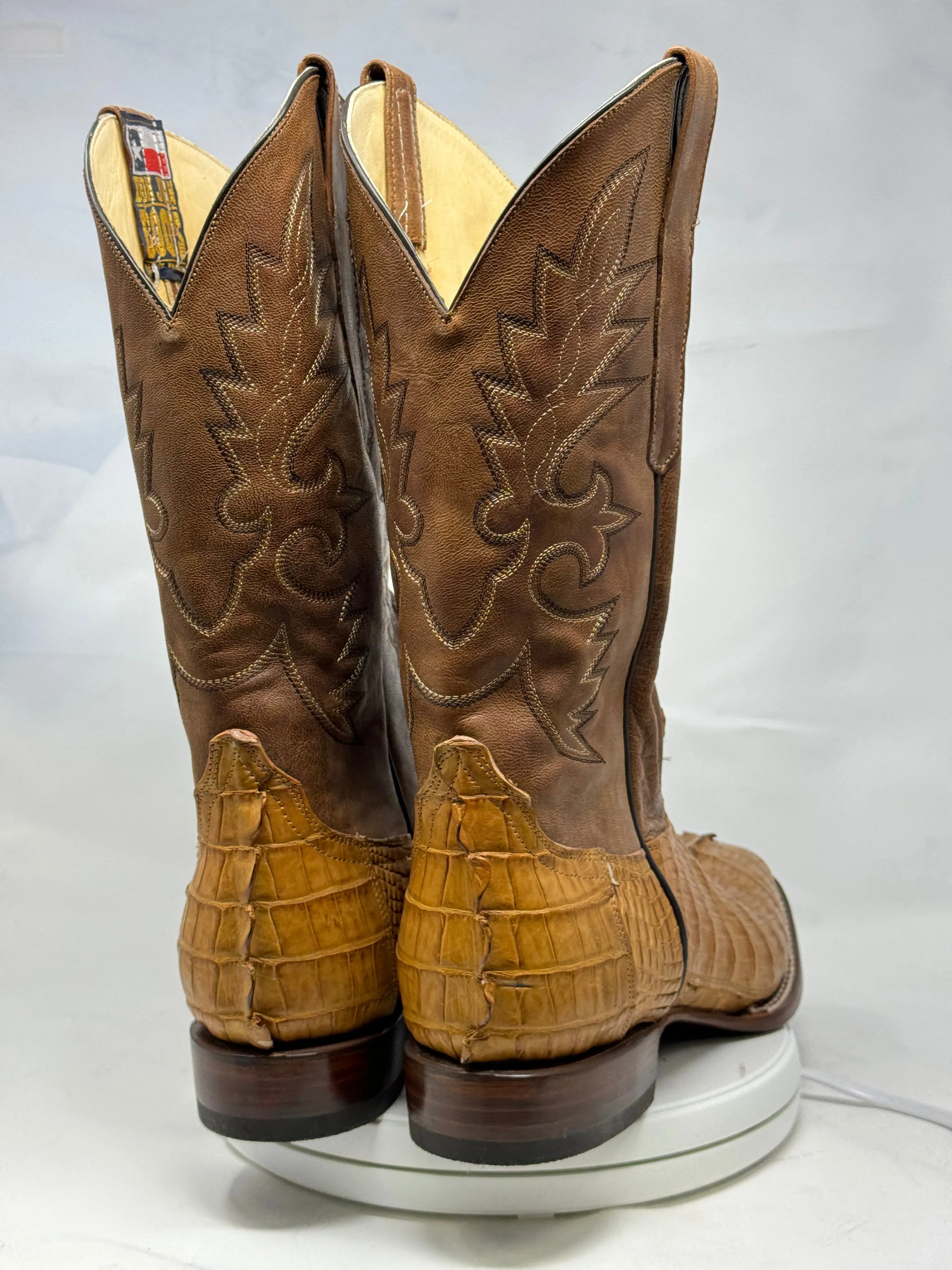 DJ2036 | Don Juan Boots Men's Caiman Tail Saddle Tan H Toe P