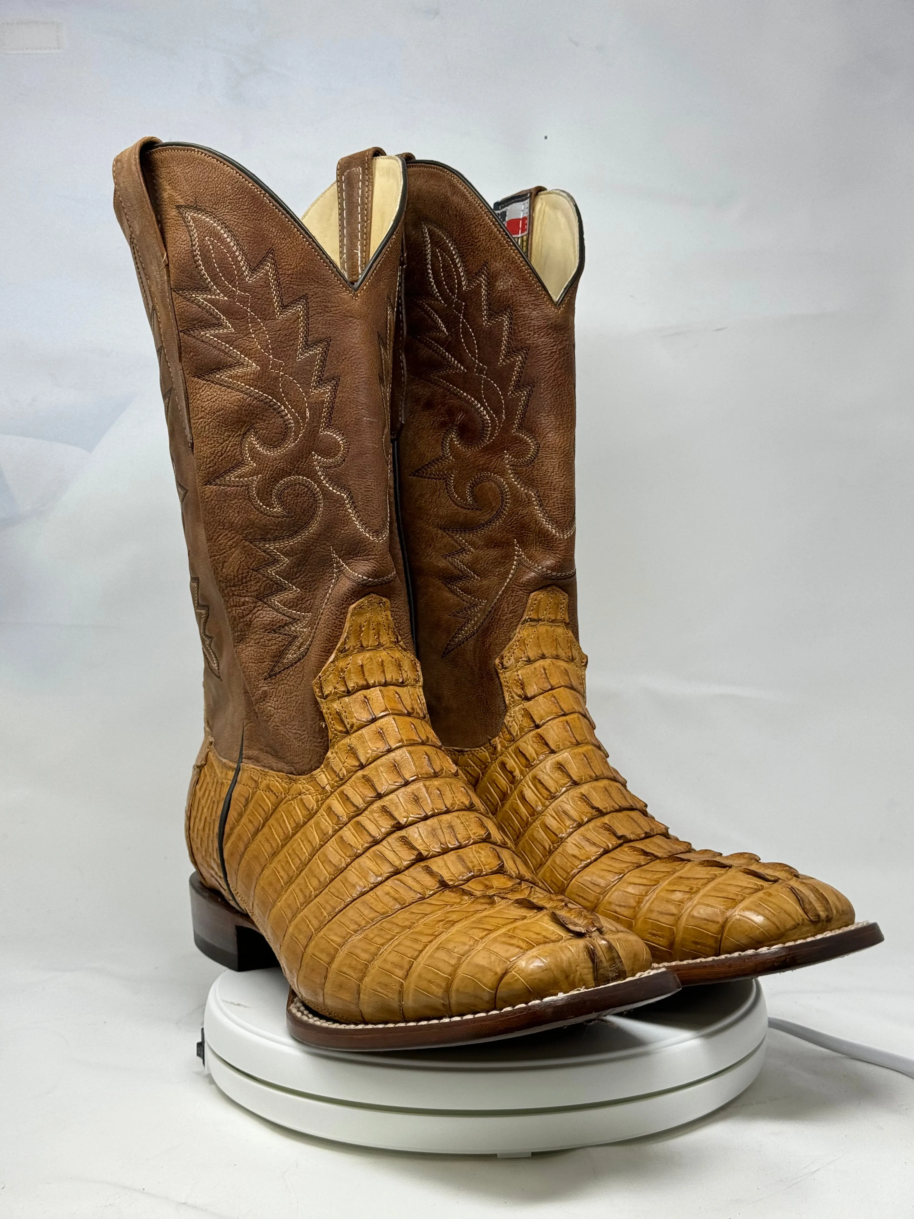 DJ2036 | Don Juan Boots Men's Caiman Tail Saddle Tan H Toe P