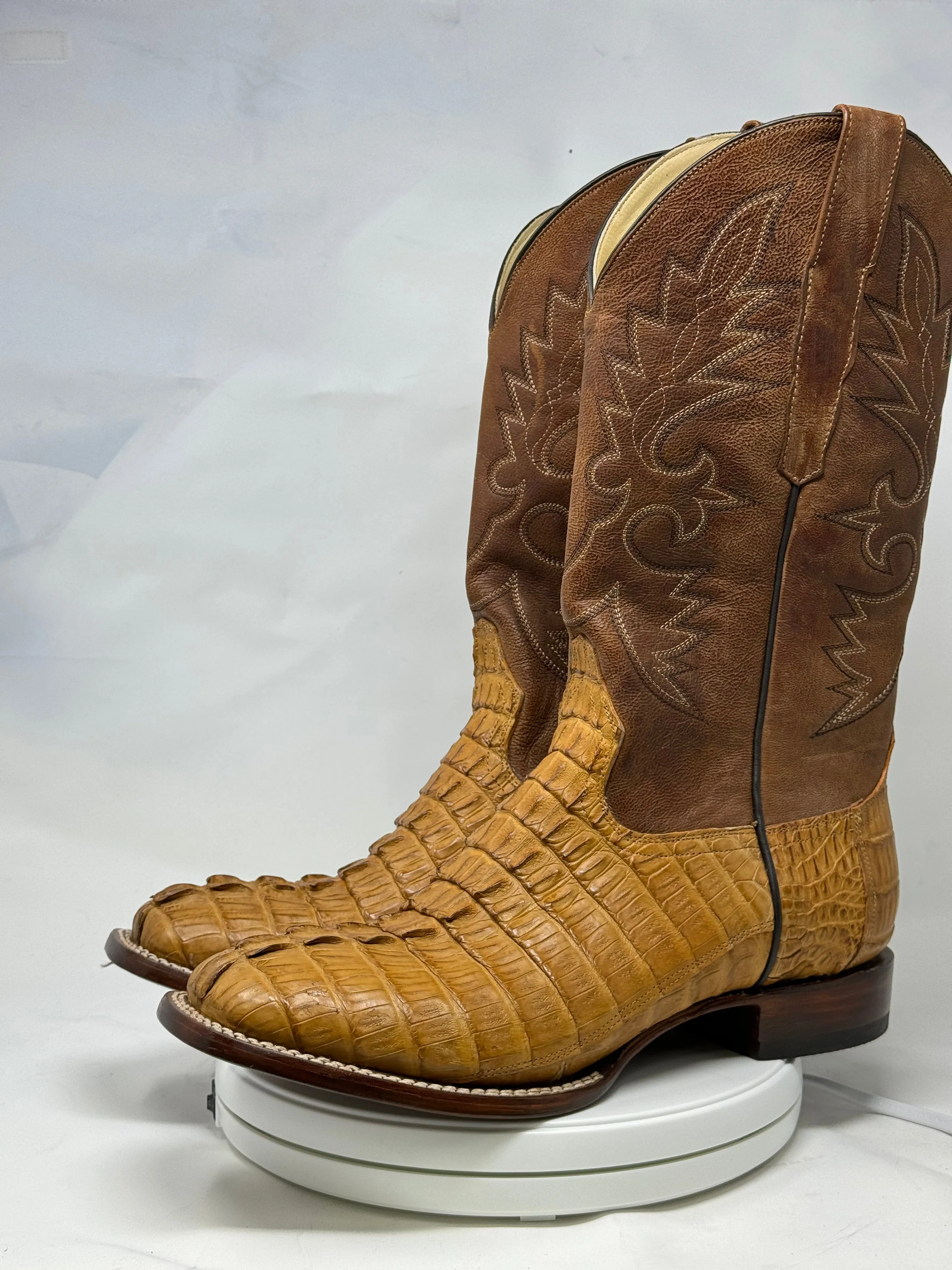 DJ2036 | Don Juan Boots Men's Caiman Tail Saddle Tan H Toe P