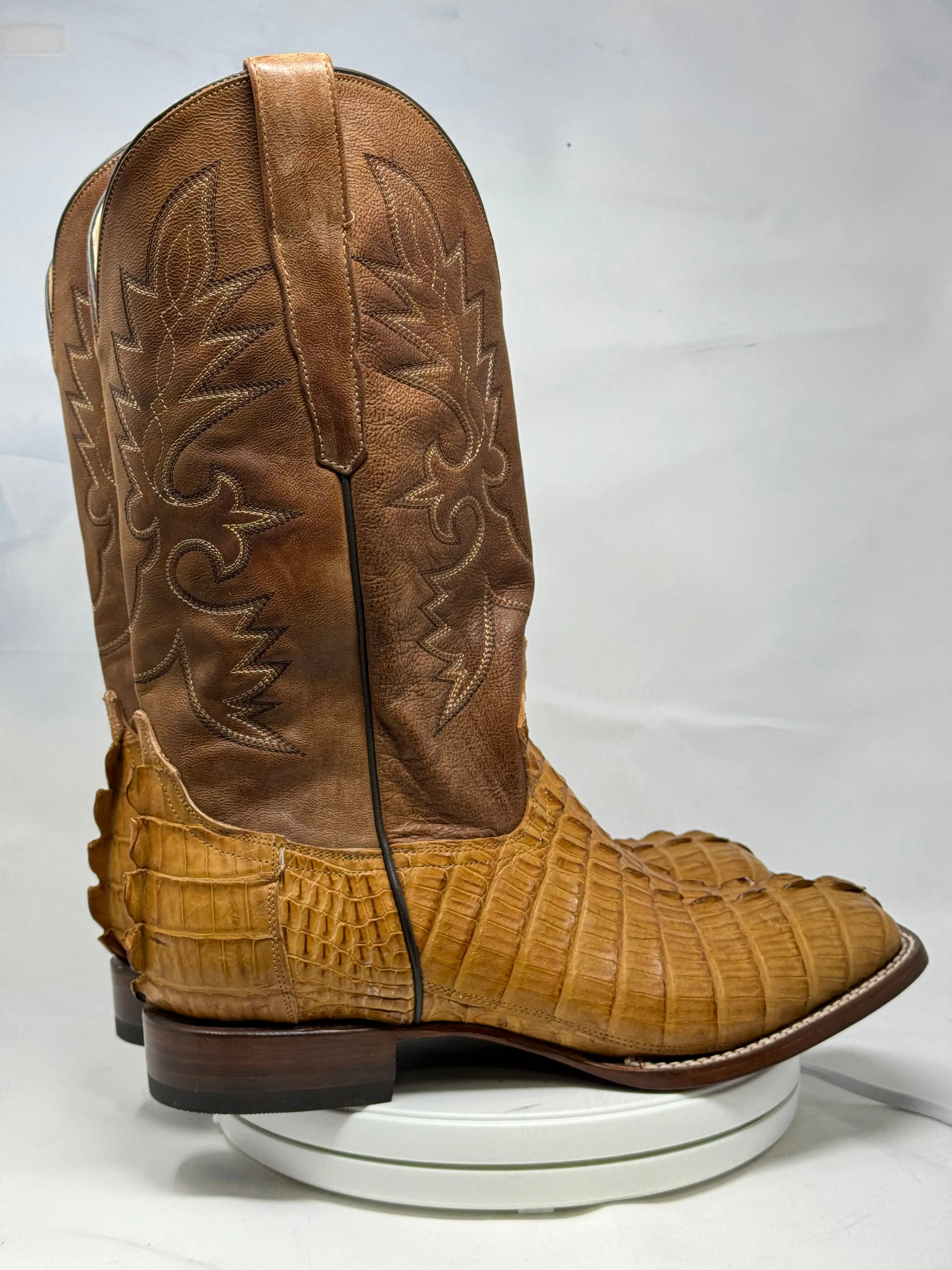 DJ2036 | Don Juan Boots Men's Caiman Tail Saddle Tan H Toe P