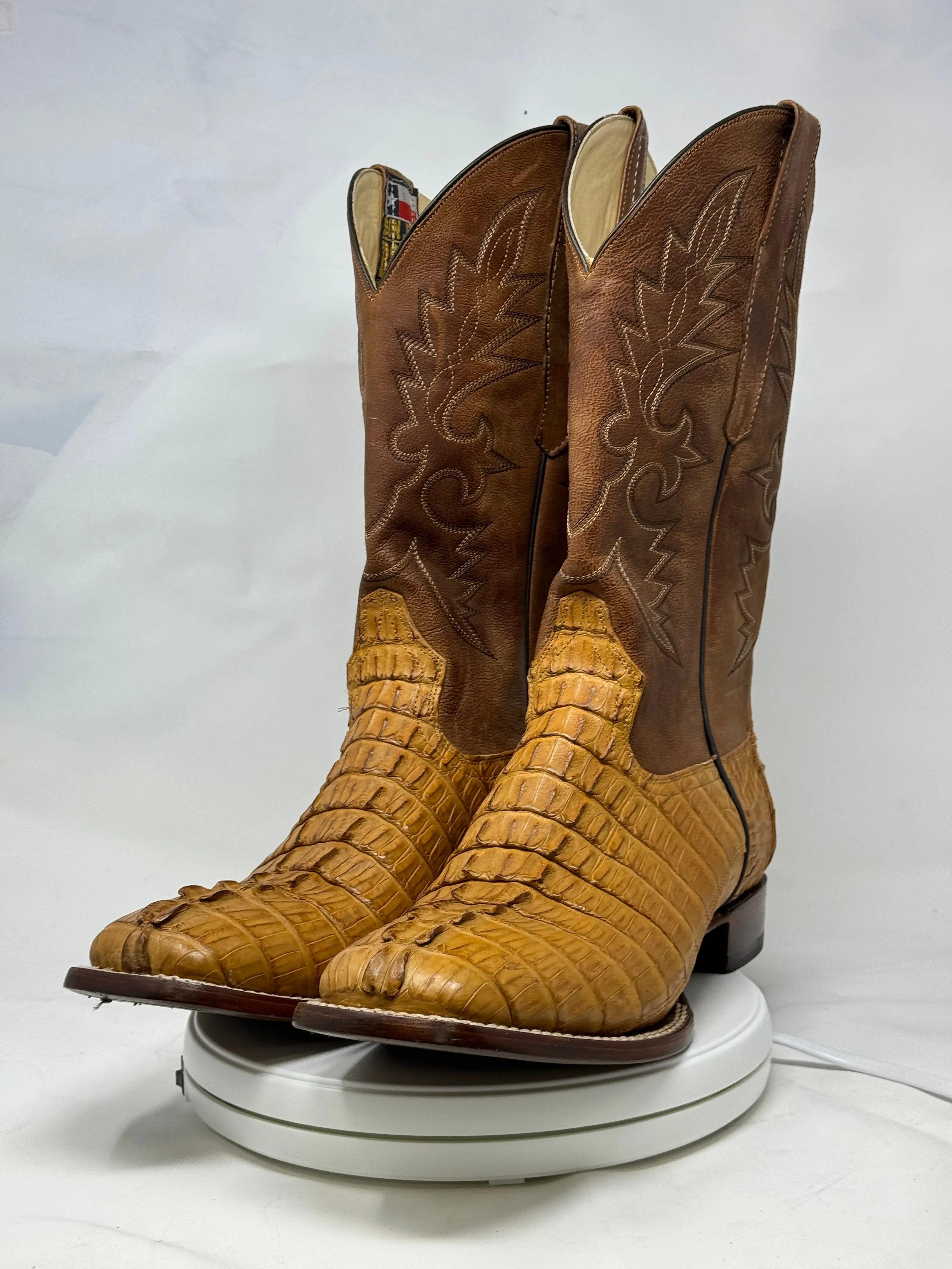 DJ2036 | Don Juan Boots Men's Caiman Tail Saddle Tan H Toe P