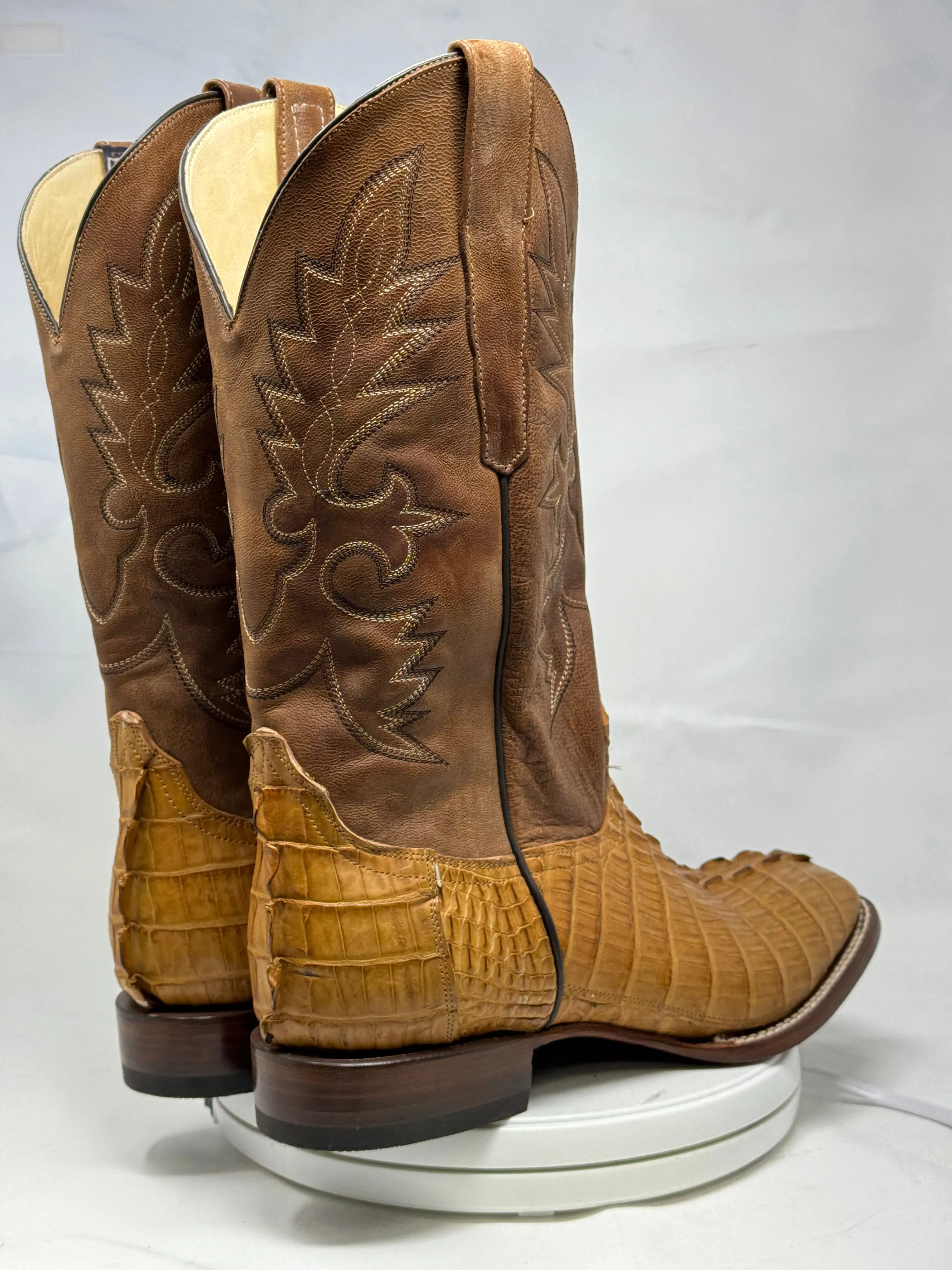 DJ2036 | Don Juan Boots Men's Caiman Tail Saddle Tan H Toe P