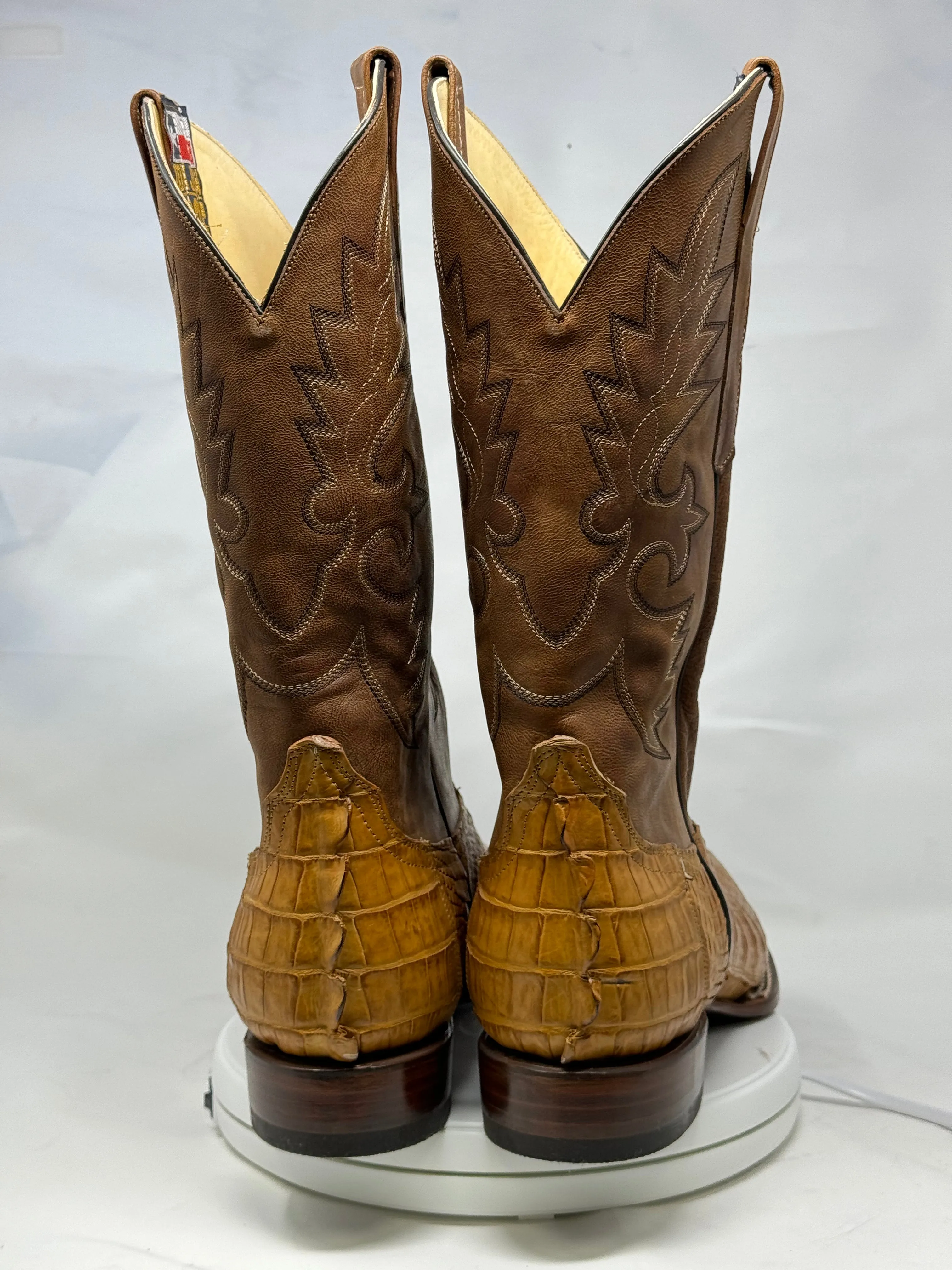 DJ2036 | Don Juan Boots Men's Caiman Tail Saddle Tan H Toe P