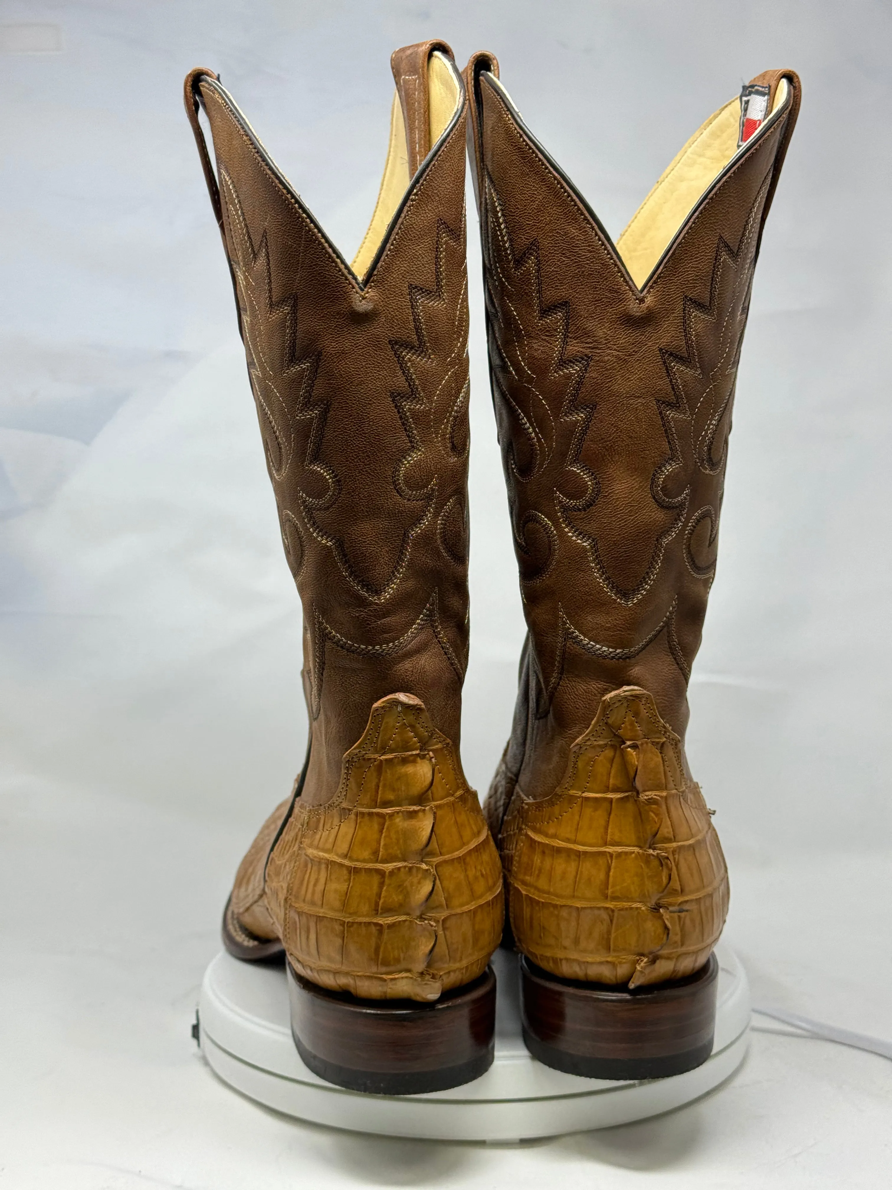 DJ2036 | Don Juan Boots Men's Caiman Tail Saddle Tan H Toe P
