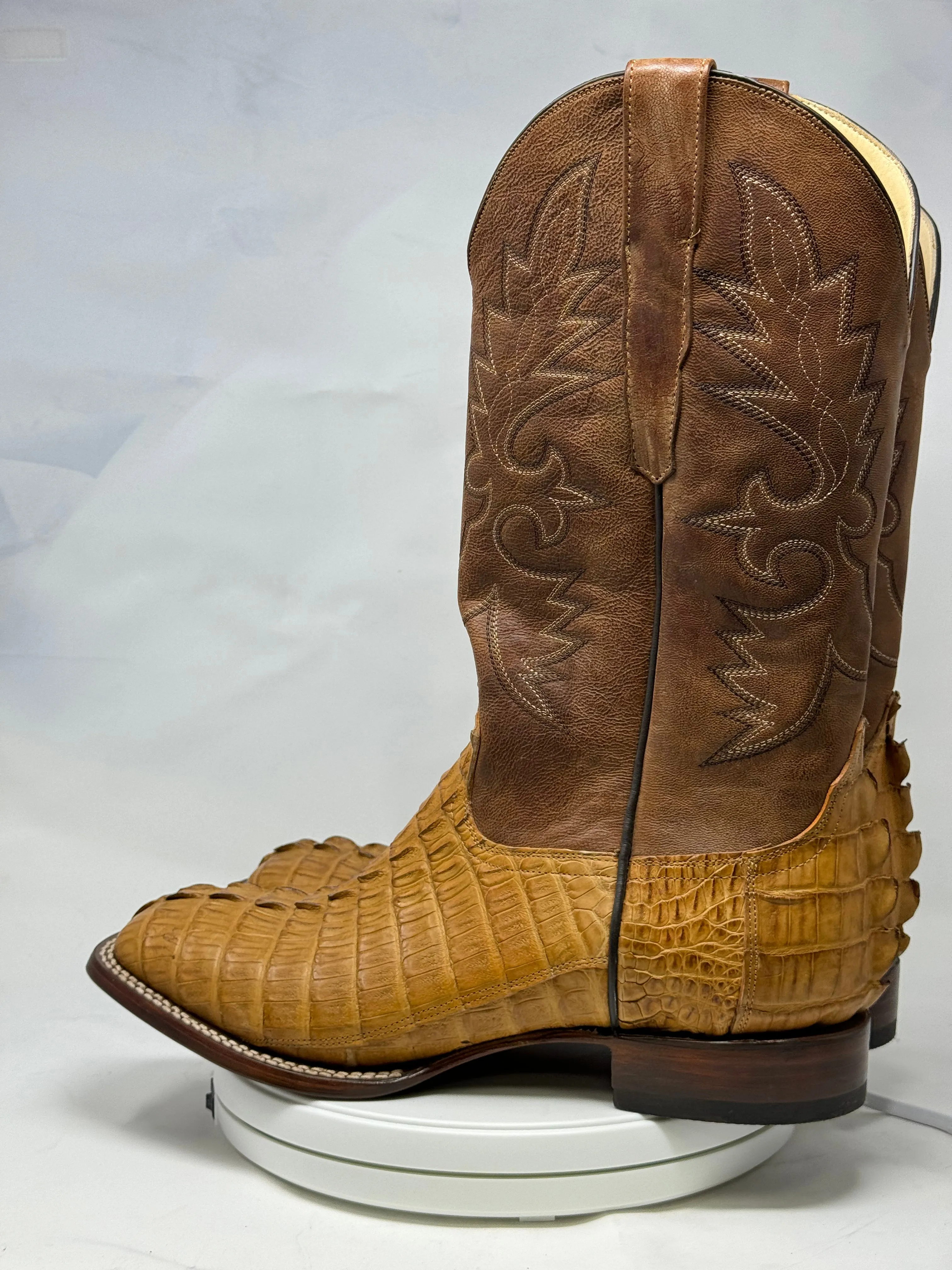 DJ2036 | Don Juan Boots Men's Caiman Tail Saddle Tan H Toe P