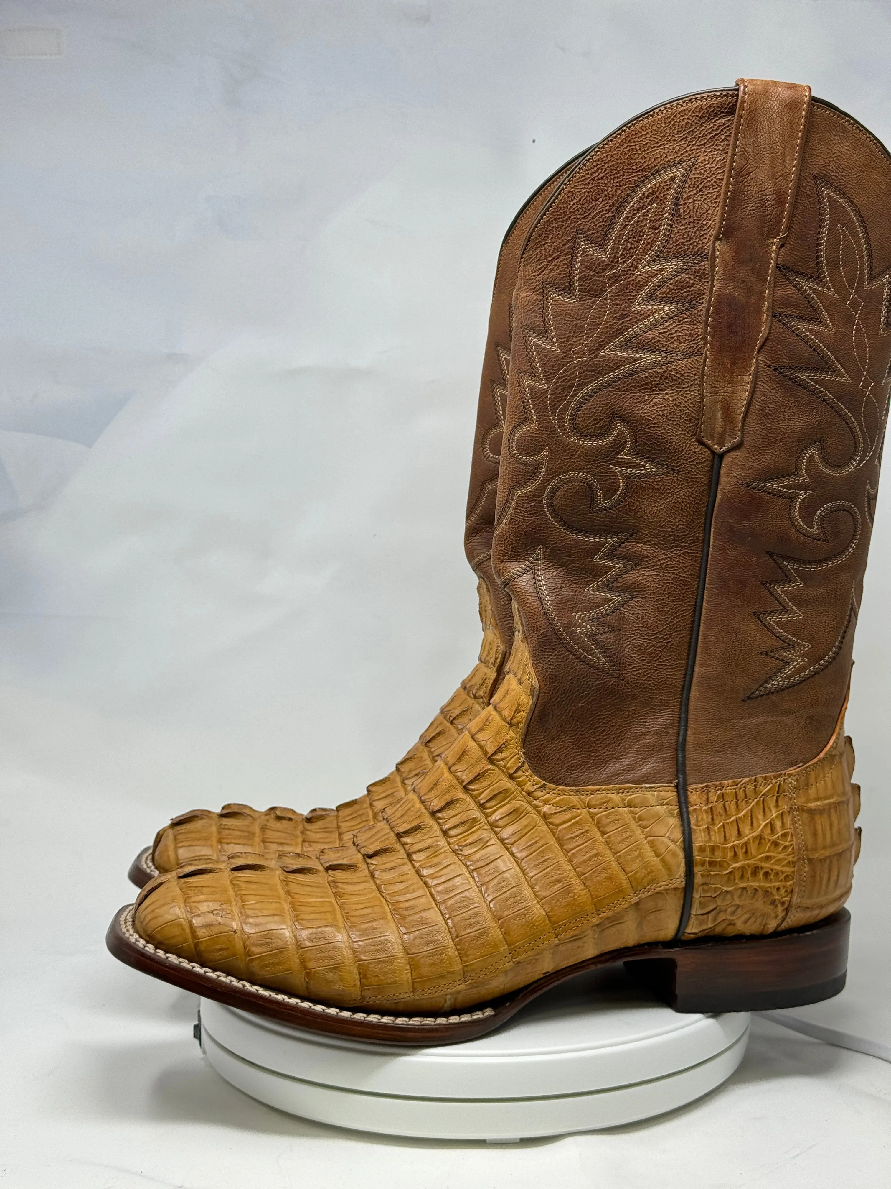 DJ2036 | Don Juan Boots Men's Caiman Tail Saddle Tan H Toe P