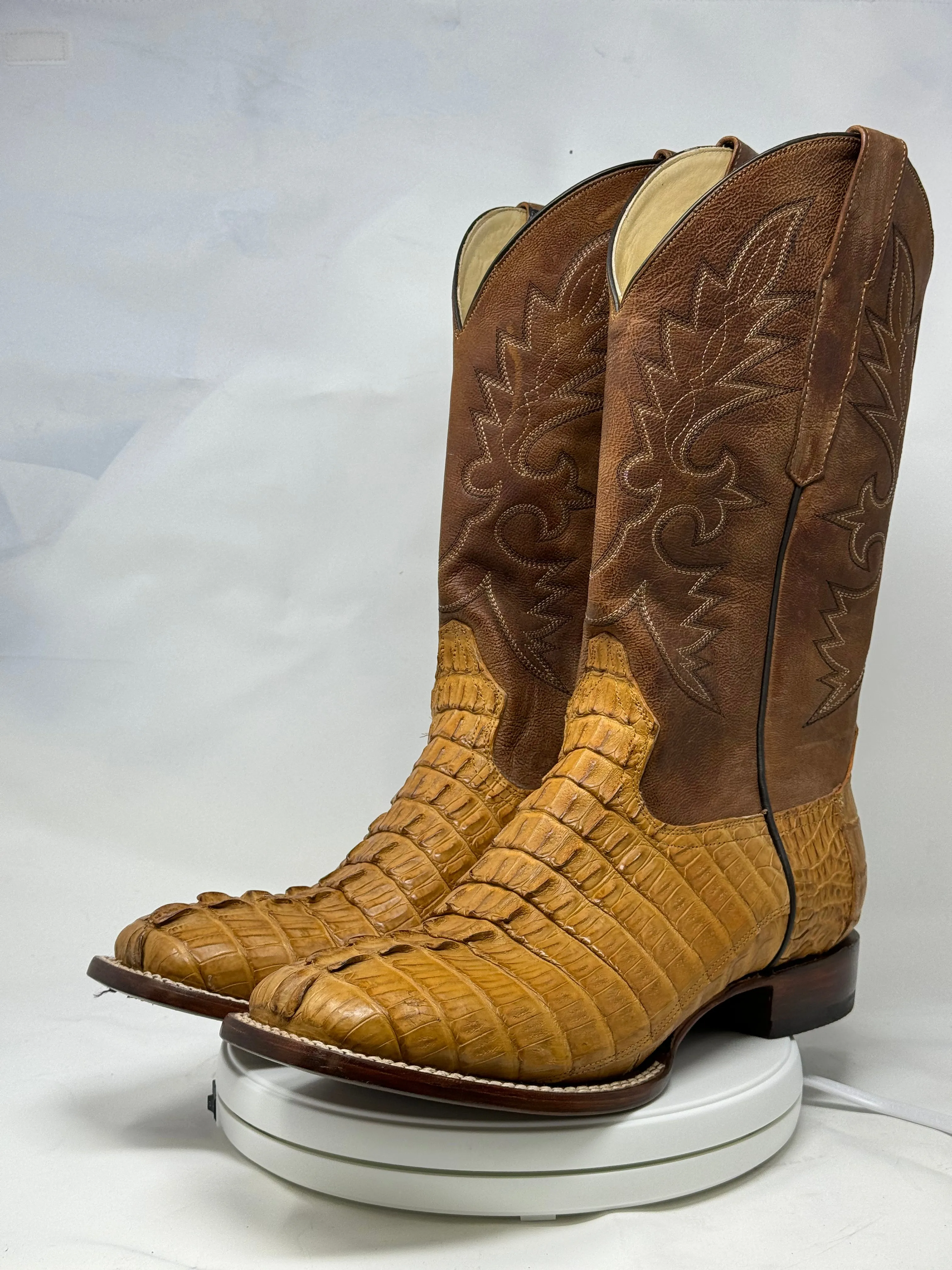 DJ2036 | Don Juan Boots Men's Caiman Tail Saddle Tan H Toe P