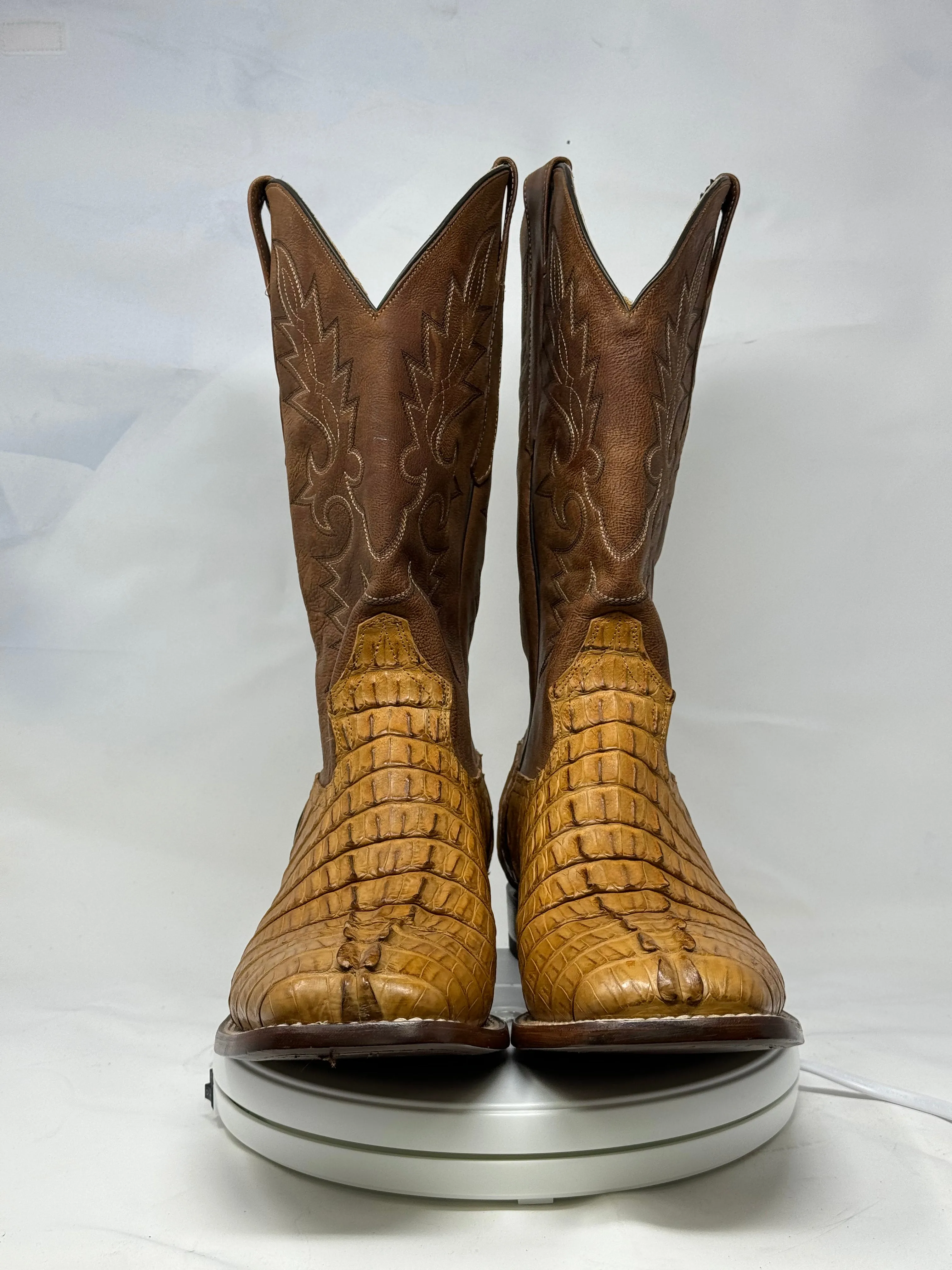 DJ2036 | Don Juan Boots Men's Caiman Tail Saddle Tan H Toe P