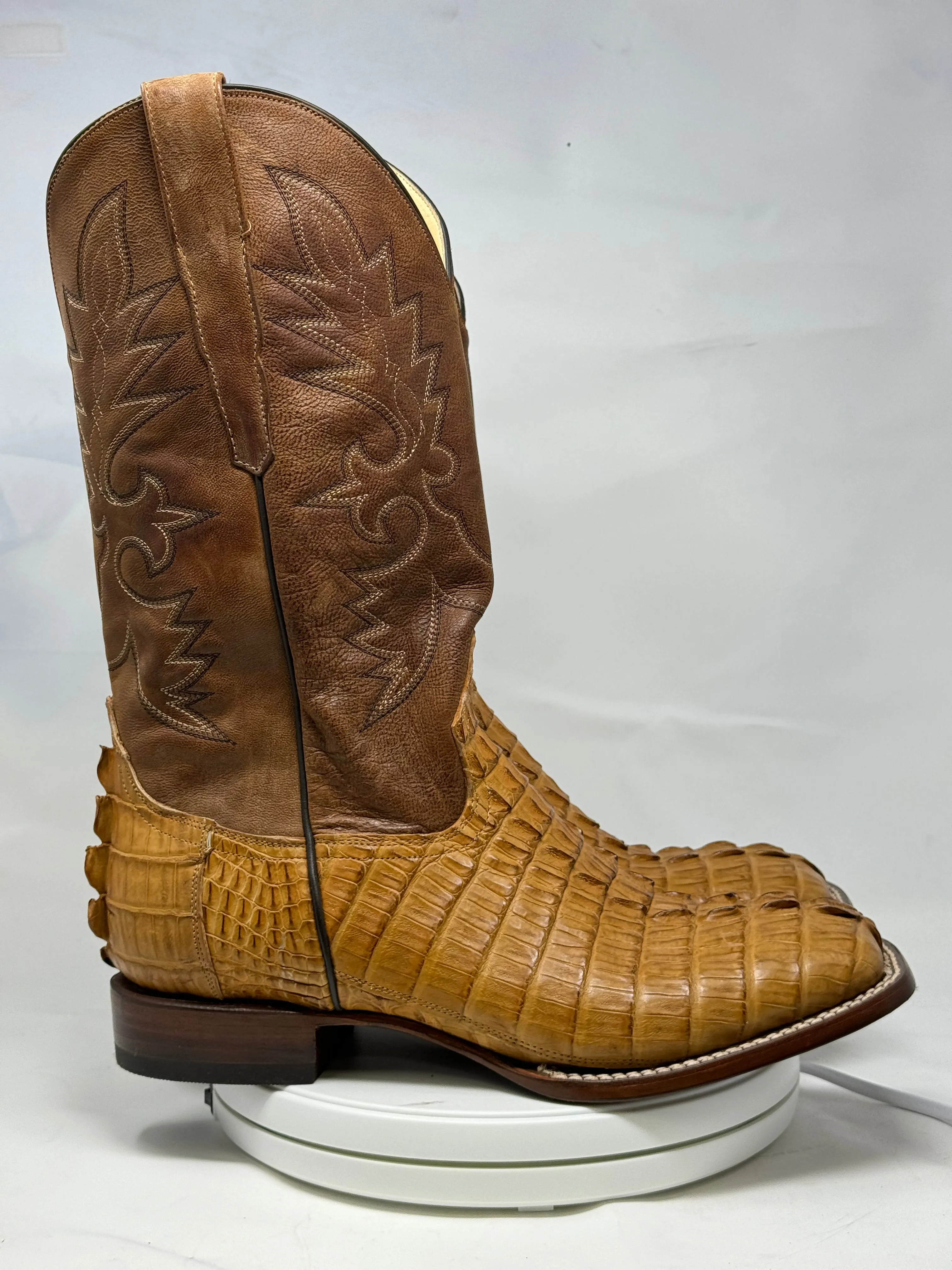 DJ2036 | Don Juan Boots Men's Caiman Tail Saddle Tan H Toe P
