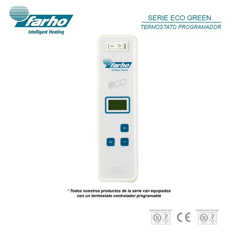 Farho ECG11 Eco Green 11 elements 1210W Low Consumption Radiator, Digital and Programmable