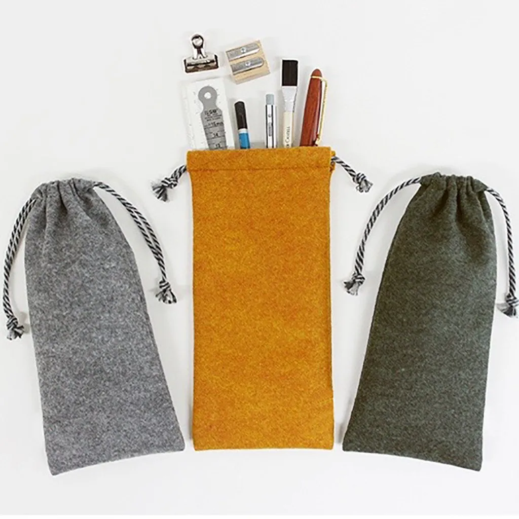 Felt Drawstring Long Pouch(FB-20)