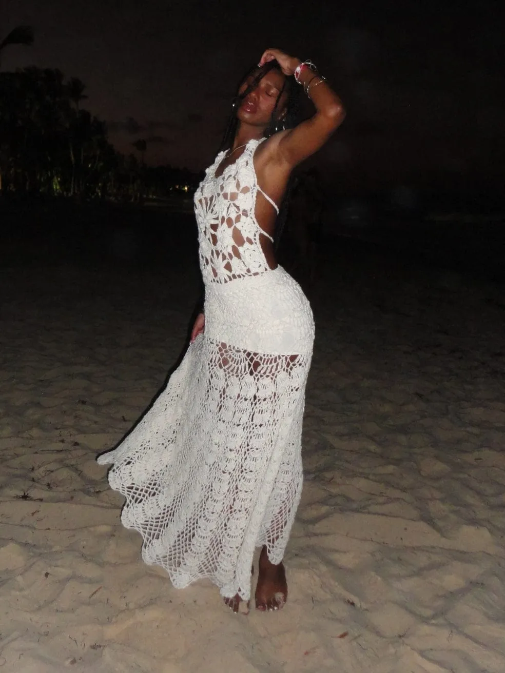 Fernanda Crocheted Cotton Maxi Dress