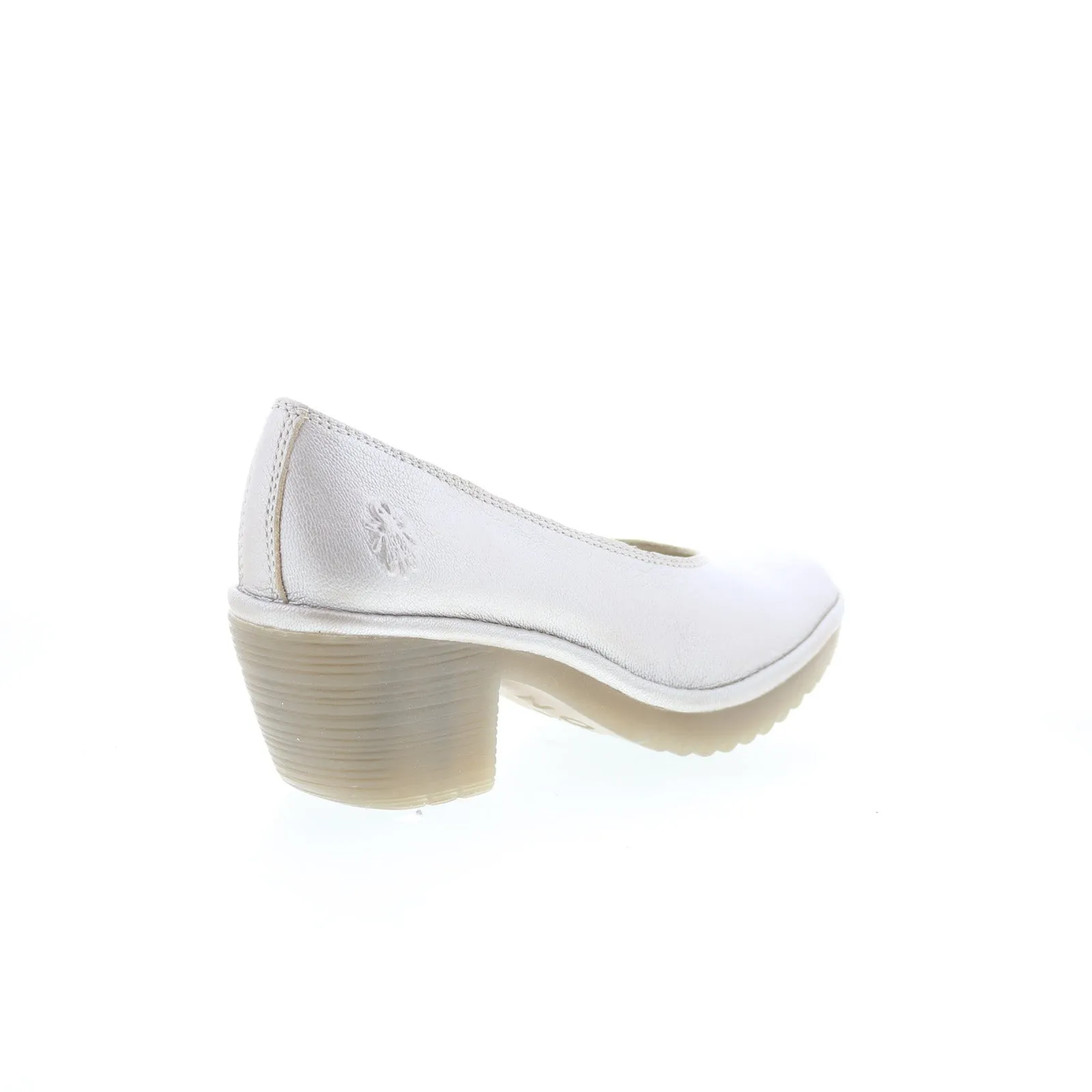 Fly London Walo WALO988FLY-012 Womens Silver Leather Pumps Heels Shoes
