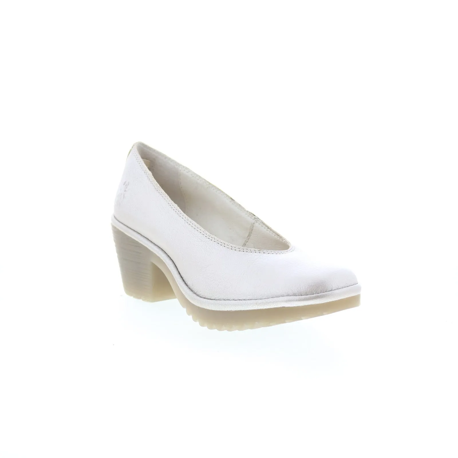 Fly London Walo WALO988FLY-012 Womens Silver Leather Pumps Heels Shoes