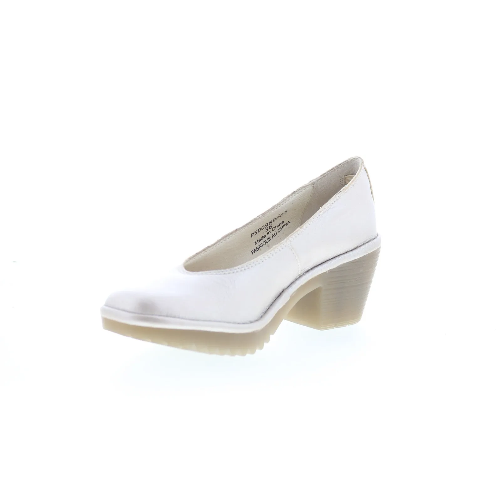 Fly London Walo WALO988FLY-012 Womens Silver Leather Pumps Heels Shoes