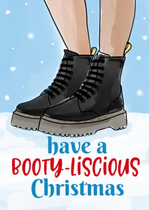 Funny Christmas Card Personalisation - Boots & Frozen Ice