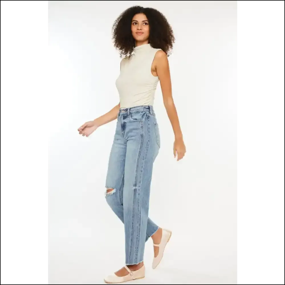 Get your '90s Groove on with Kancan Ultra High Rise Distressed Denim!